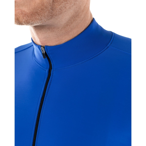 Bluza kolarska gładka, chabrowa