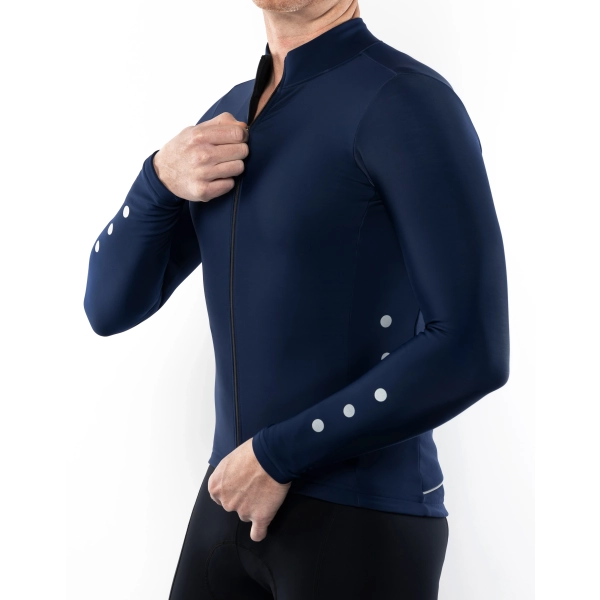 Bluza kolarska gładka, granatowa