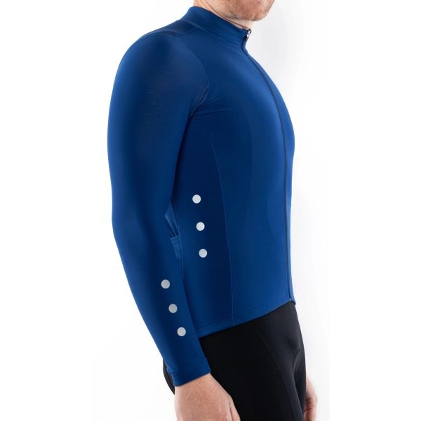 Bluza kolarska gładka, kobaltowa
