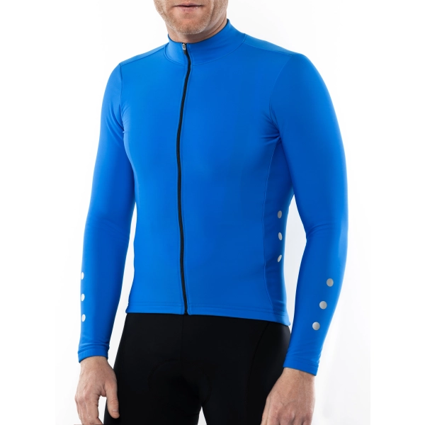 Bluza kolarska gładka, niebieska