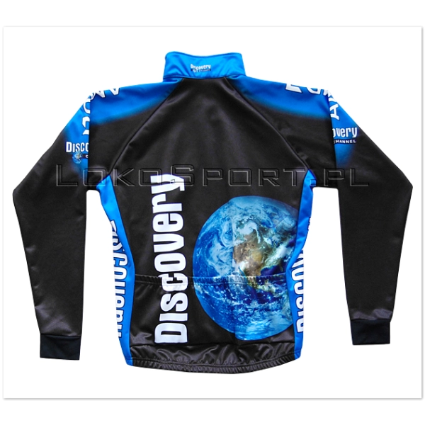 Kurtka kolarska Discovery Czarna windstoper