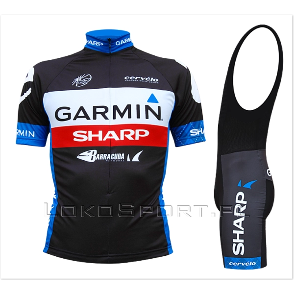 Komplet kolarski, koszulka i spodenki GARMIN, Super wkładka