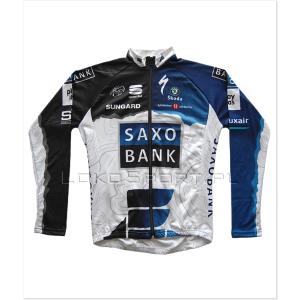 Ocieplana bluza kolarska Saxo Bank