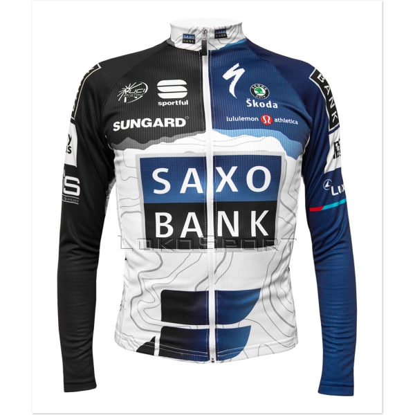 Ocieplana bluza kolarska Saxo Bank