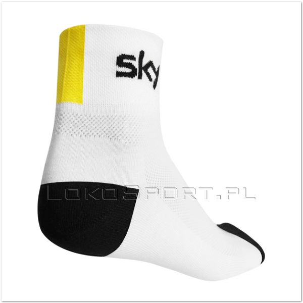 Skarpetki SKY Żółty, Białe