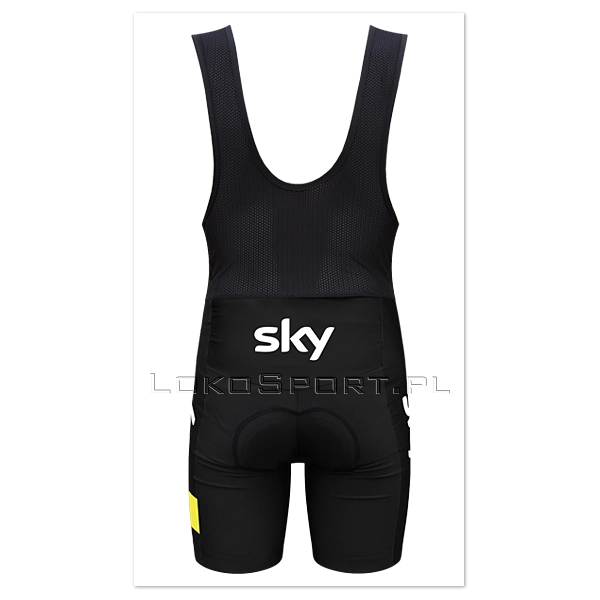 Komplet kolarski koszulka i spodenki SKY Żółty, Super wkładka